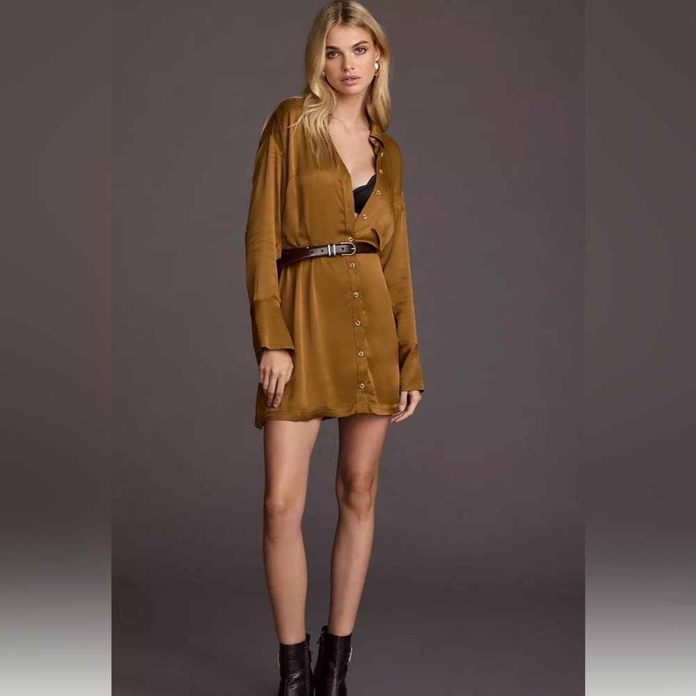 Anthropologie Pilcro silky mini dress